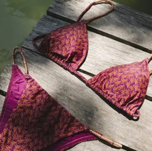 Vix Luri Nic Bikini Set in Plum Drape - Picture 2 of 11